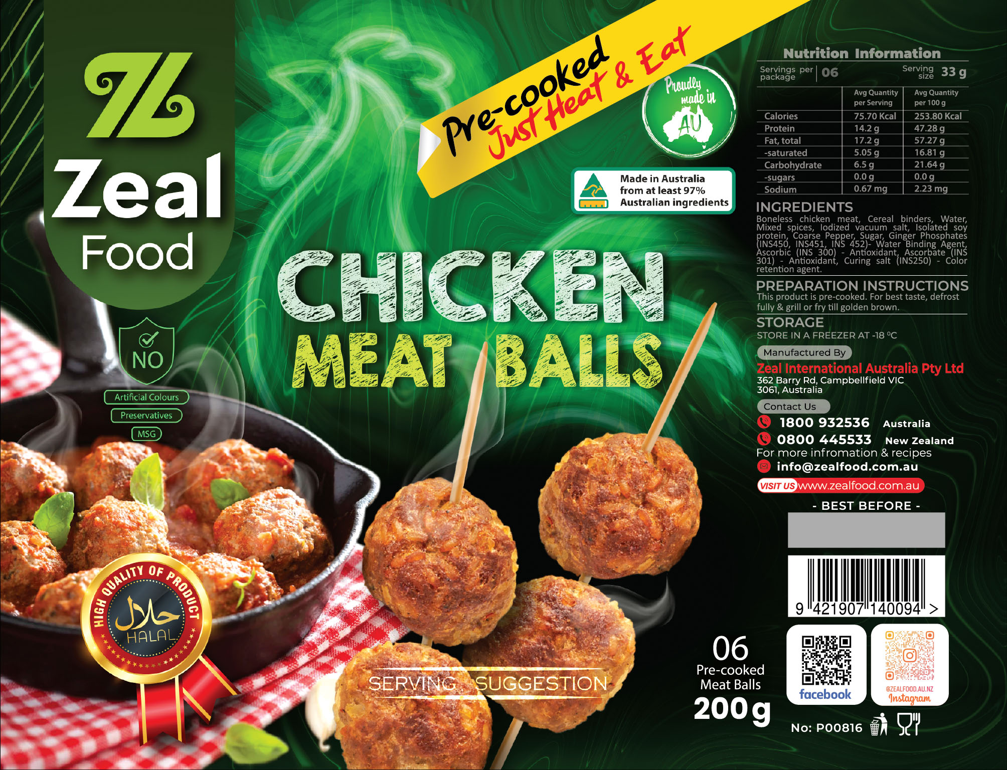 Zeal Food - MEAT BALLS