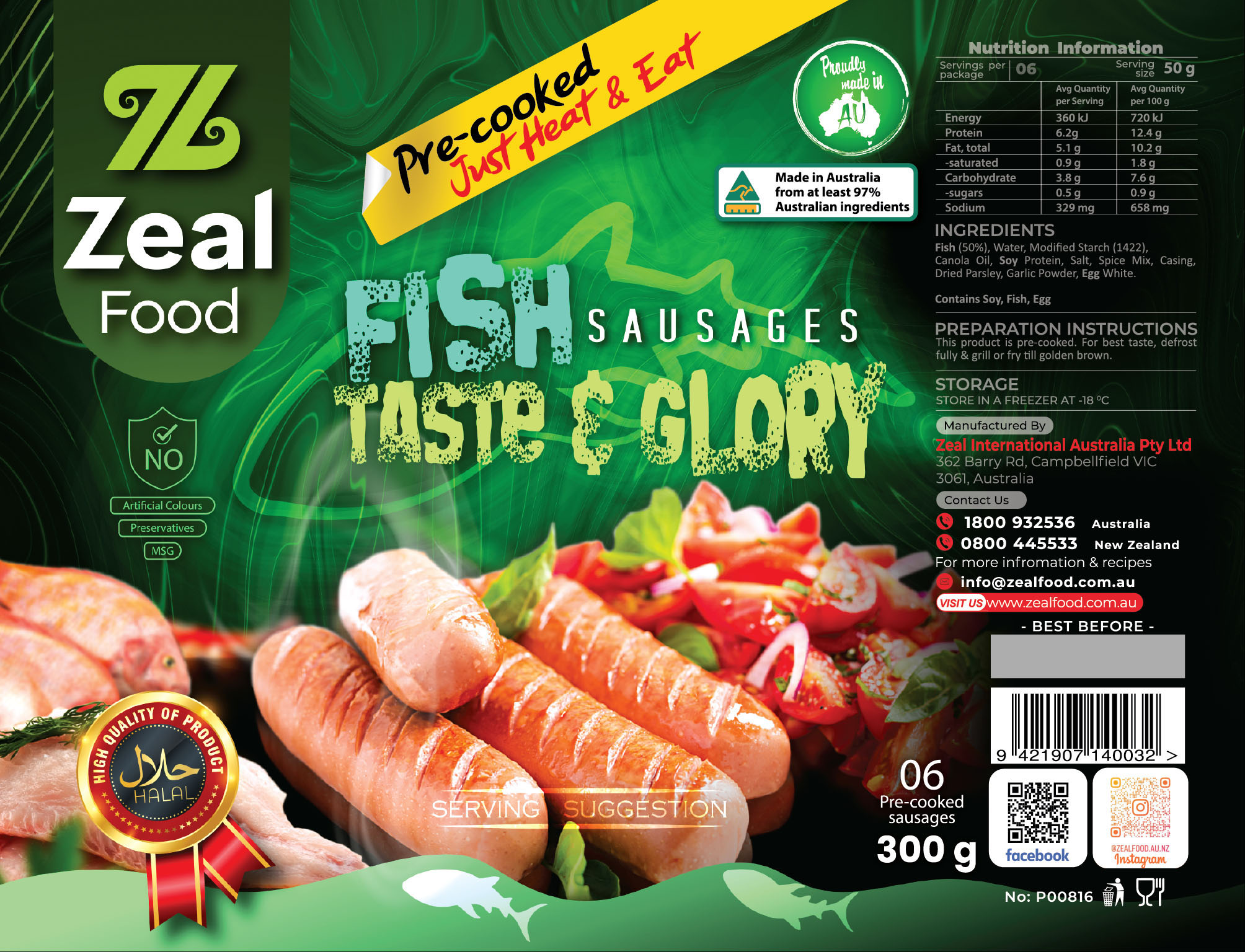 Zeal-Food - FISH SAUSAGE